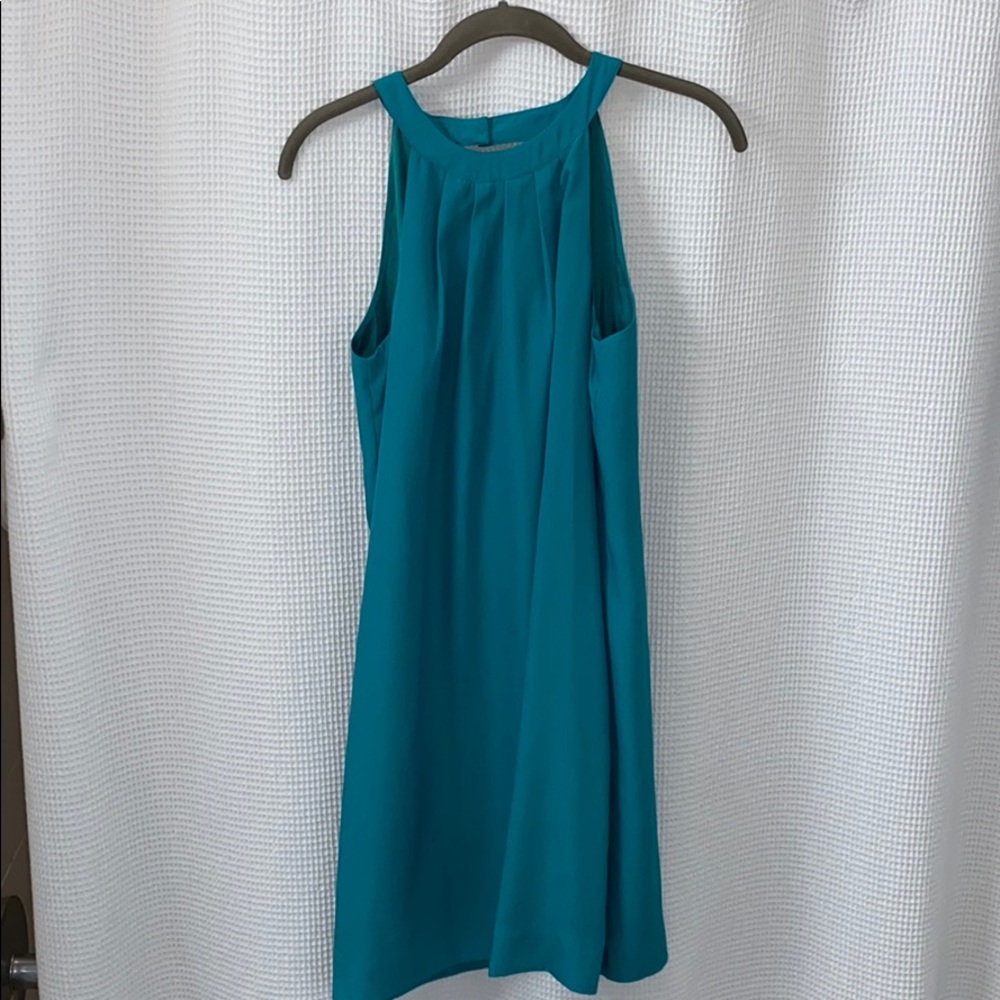 J. Crew Teal High Neck Dress
